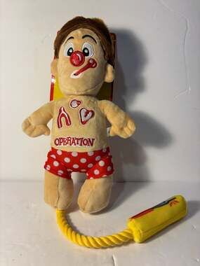 Hasbro Operation Cavity Sam Plush Rope Tug Squeak & Crinkle Dog Toy